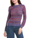 M Missoni Textured Wool-blend Top In Purple