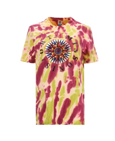 M Missoni Tie-dye Logo-print T-shirt In Red