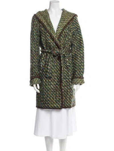 Pre-owned M Missoni Tweed Pattern Coat In Multi