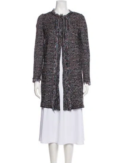 Pre-owned M Missoni Tweed Pattern Coat In Neutral
