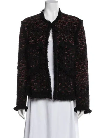 Pre-owned M Missoni Tweed Pattern Evening Jacket In Black