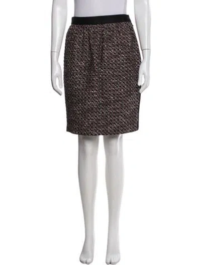 Pre-owned M Missoni Tweed Pattern Mini Skirt In Black