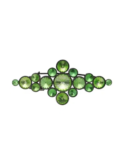 Pre-owned M Missoni Vintage Adorned Gemstone Brooch In Silver