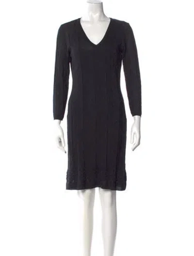 Pre-owned M Missoni Vintage Knee-length Dress In Black
