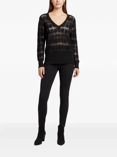 Pre-owned M Missoni Vintage V-neck Sweater In Black