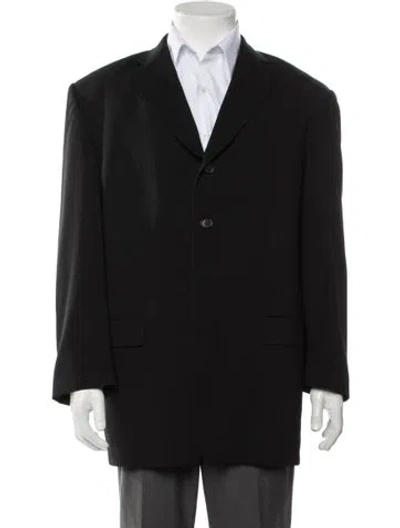 Pre-owned M Missoni Virgin Wool Blazer In Black
