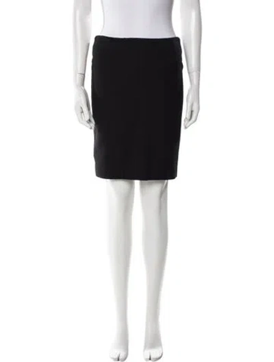 Pre-owned M Missoni Virgin Wool Mini Skirt In Black