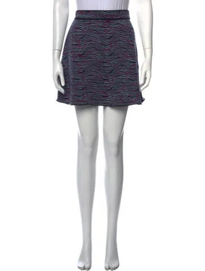 Pre-owned M Missoni Virgin Wool Mini Skirt In Black