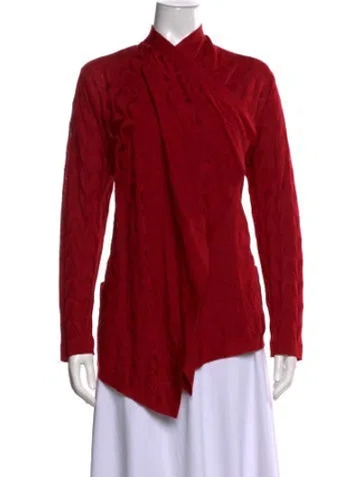 Pre-owned M Missoni Virgin Wool Patterned Sweater In Red