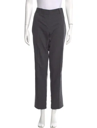 Pre-owned M Missoni Virgin Wool Straight Leg Pants In Gray