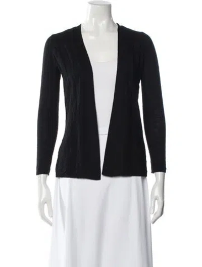 Pre-owned M Missoni Virgin Wool V-neck Sweater In Black
