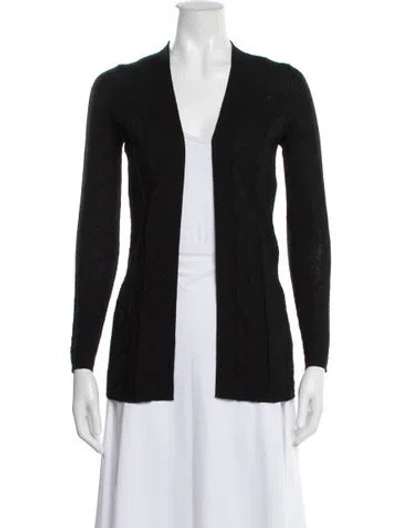 Pre-owned M Missoni Virgin Wool V-neck Sweater In Black