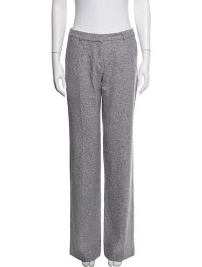 Pre-owned M Missoni Virgin Wool Wide Leg Pants In Grey