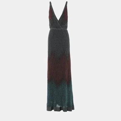 Pre-owned M Missoni Viscose Maxi Dresses 42 In Multicolor