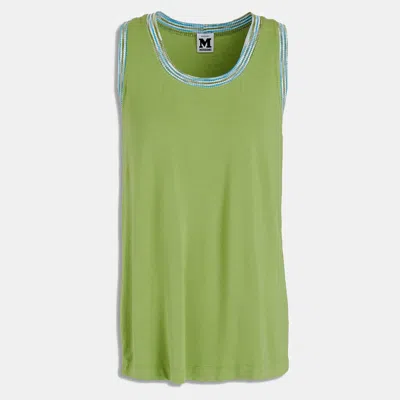Pre-owned M Missoni Viscose Sleeveless Top S In Green