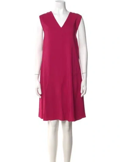 Pre-owned M Missoni V-neck Knee-length Dress In Pink