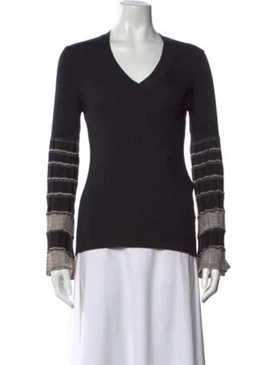 Pre-owned M Missoni V-neck Sweater In Black