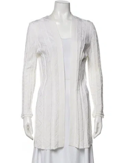 Pre-owned M Missoni V-neck Sweater In White