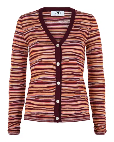 M Missoni Wave Knit Cardigan In Multi