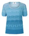 M Missoni Wave-pattern Knit Sweater In Blue