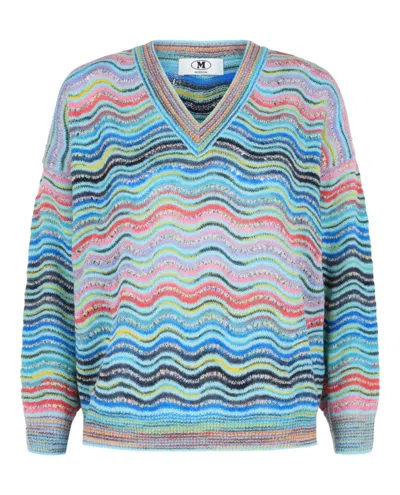 M Missoni Wave-pattern Knit Sweater In Multi