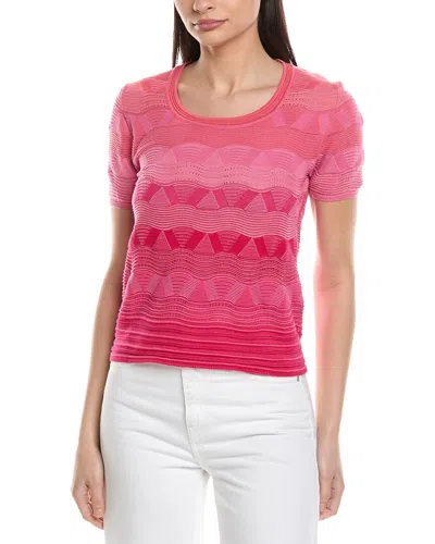 M Missoni Wave-pattern Knit Sweater In Orange