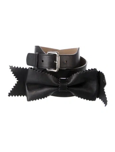 Pre-owned M Missoni Wide Leather Belt In Black