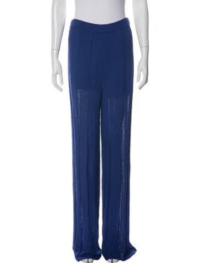 Pre-owned M Missoni Wide Leg Pants In Blue