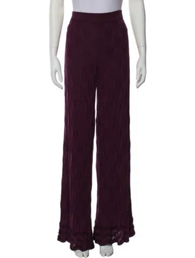 Pre-owned M Missoni Wide Leg Pants In Purple