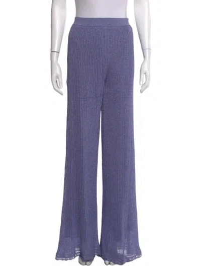 Pre-owned M Missoni Wide Leg Pants In Purple