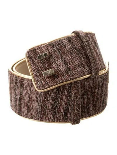 Pre-owned M Missoni Wide Waist Belt In Pink