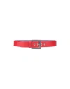 M Missoni Woman Belt Red Size 32 Soft Leather In Red