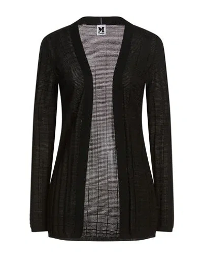 M Missoni Woman Cardigan Black Size 12 Virgin Wool, Viscose
