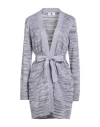 M Missoni Woman Cardigan Lilac Size L Cotton, Wool, Viscose, Metallic Fiber In Purple