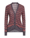 M Missoni Jacquard Wool-blend Cardigan In Orange