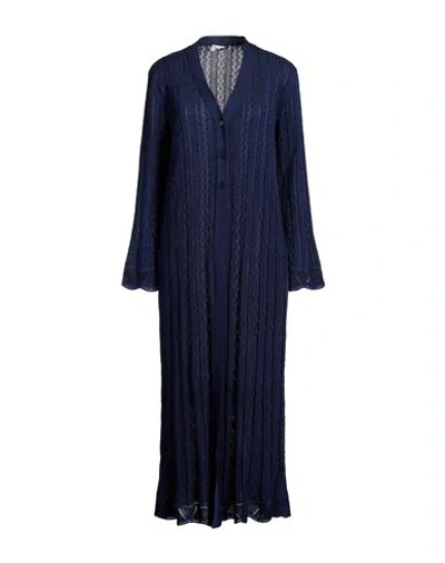 M Missoni Woman Cardigan Midnight Blue Size L Cotton, Viscose