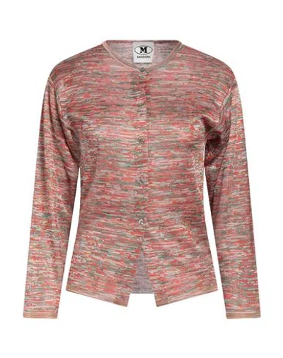 M Missoni Woman Cardigan Rust Size L Viscose In Red