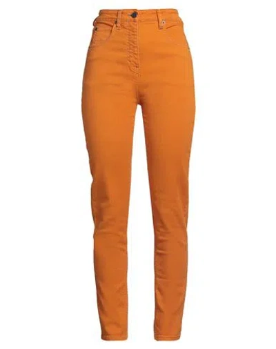 M Missoni Woman Jeans Orange Size 4 Cotton, Elastane