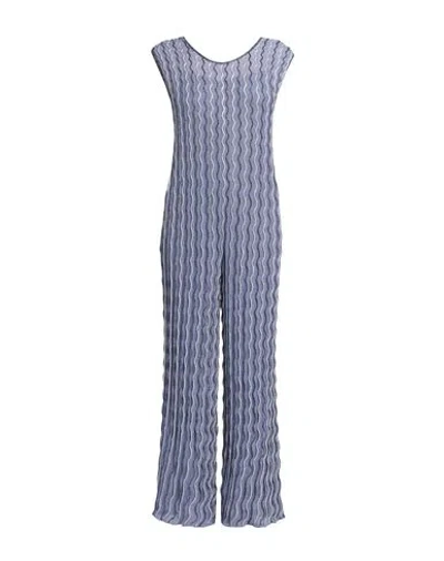 M Missoni Woman Jumpsuit Pastel Blue Size 4 Viscose, Polyester