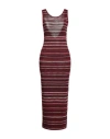 M Missoni Woman Maxi Dress Garnet Size L Viscose, Polyester, Cupro In Red