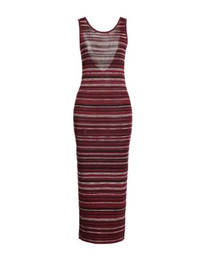 M MISSONI M MISSONI WOMAN MAXI DRESS GARNET SIZE L VISCOSE, POLYESTER, CUPRO