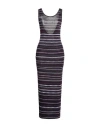 M Missoni Woman Maxi Dress Purple Size L Viscose, Polyester, Cupro