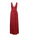 M Missoni Woman Maxi Dress Red Size 6 Viscose, Metallic Fiber