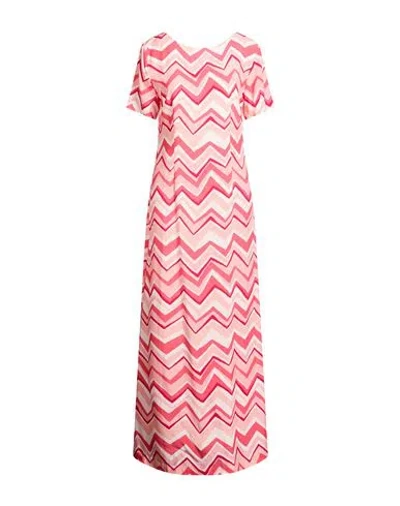 M Missoni Woman Maxi Dress Salmon Pink Size L Viscose