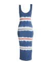 M Missoni Woman Maxi Dress Slate Blue Size 4 Cotton