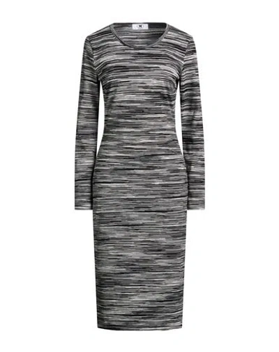 M Missoni Woman Midi Dress Black Size L Cotton In Gold