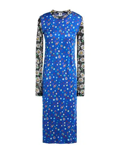 M Missoni Woman Midi Dress Blue Size S Silk, Polyamide, Elastane