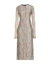 M Missoni Woman Midi Dress Light Green Size L Viscose In Green