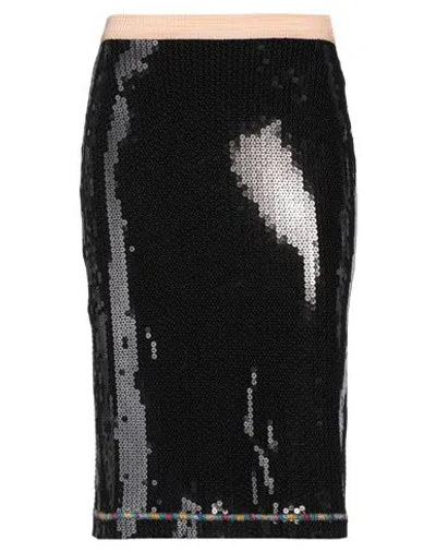M Missoni Woman Midi Skirt Black Size M Polyester, Viscose