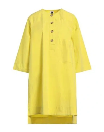 M Missoni Woman Mini Dress Acid Green Size M Cotton, Elastane In Yellow